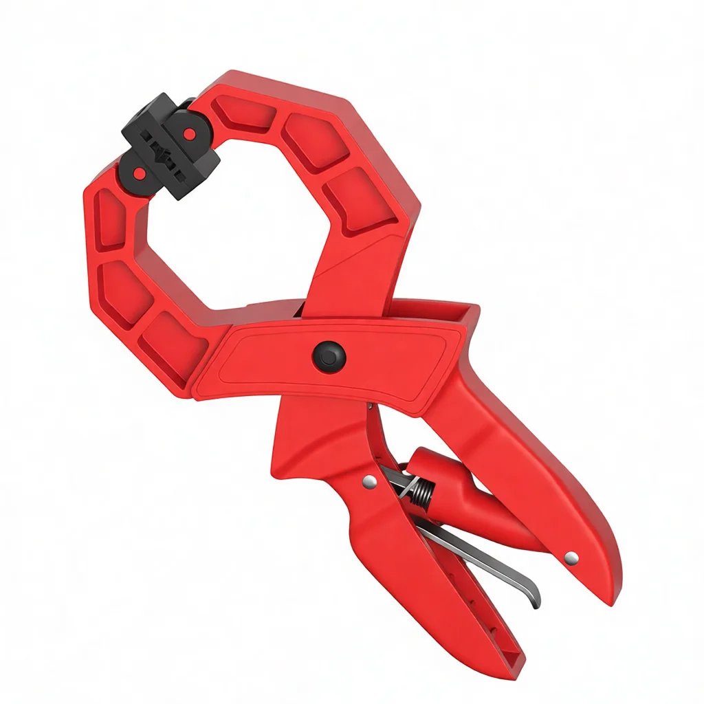 Heavy Duty A Type Woodworking Clamp Plastic Spring Clip Tool Red Carpentry Hand Fastening Device Durable DIY Home Repair Clamp