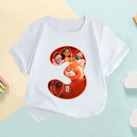 Turning Red Panda Mei Lee Number Print Kids T shirt Girls Clothes 1 2 3 4 5 6 7 8 9 Years Birthday Baby Boys T-Shirts,HKP2674