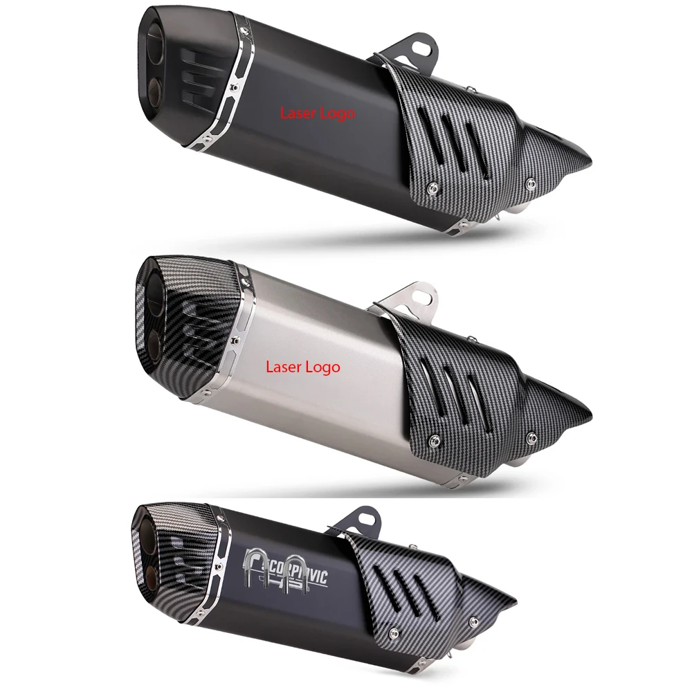 

Universal 51mm motorcycle exhaust pipe suitable for motorcycle racing forNINJA400 GSXR600 Z750 TMAX530 MT07 MT09 CBR250 etc.