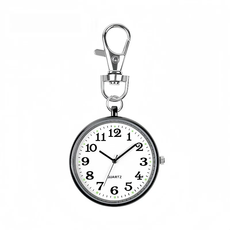 New Tiny Cute Quartz Pocket Watch with Keyring Men Women Mini Quartz Watch for Nurses Doctors Simple Students Watch Child Gift