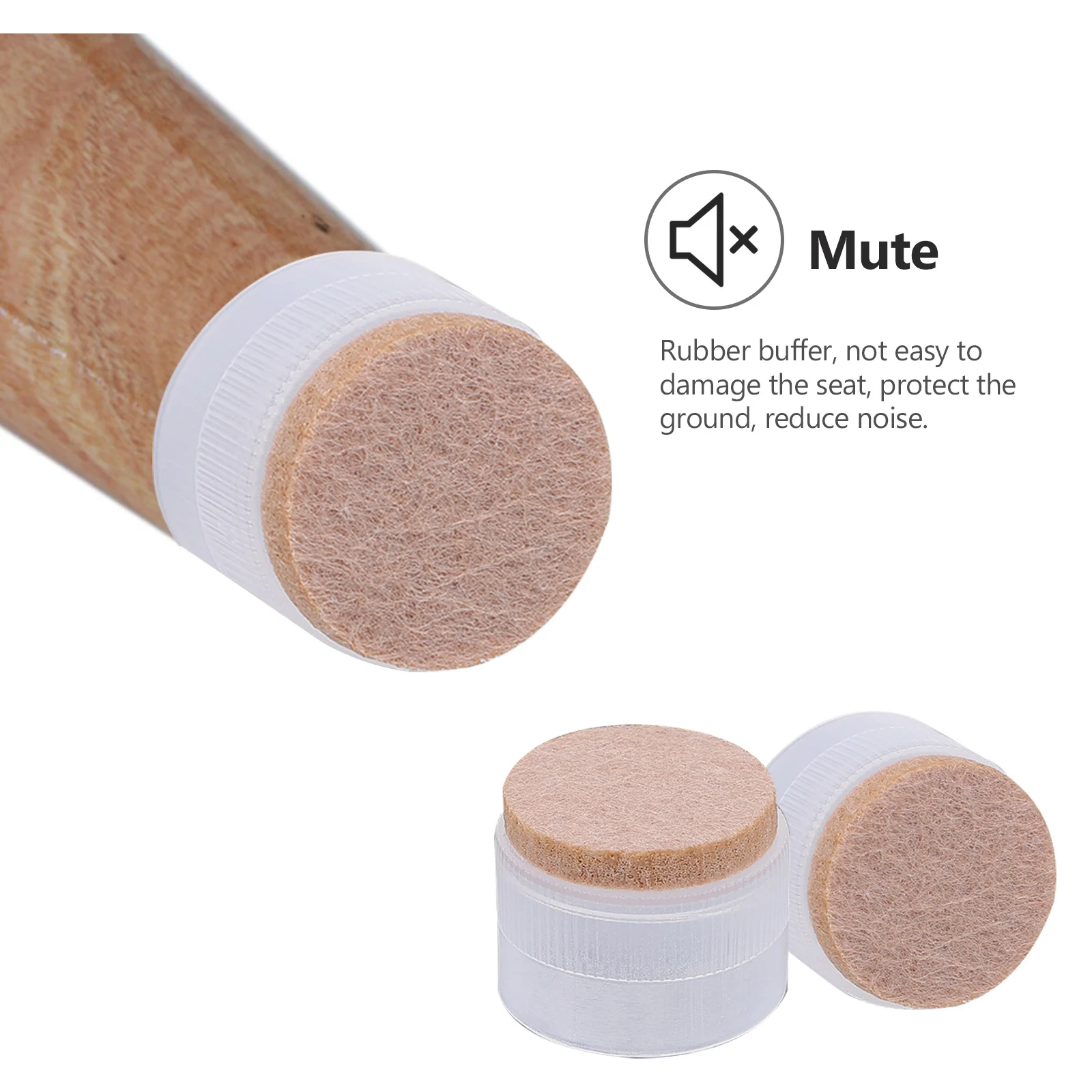 

10Pcs Furniture Footpad Transparent Plastic Chair Leg Covers Anti-Scratch Noise Reduction Hard Floors Protector