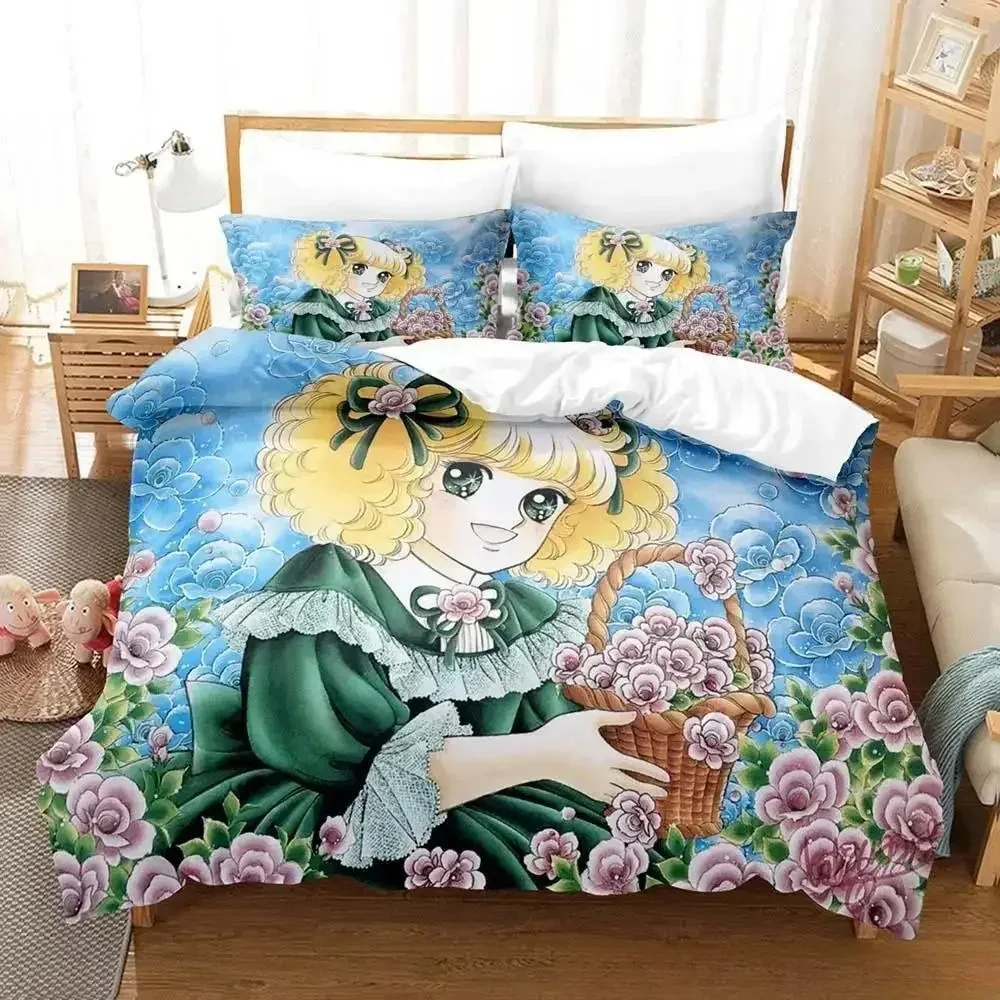 

Manga Candy Bedding Set Single Twin Full Queen King Size Bed Set Adult Kid Bedroom Duvet cover Sets 3D Print Anime Bed Sheet Set