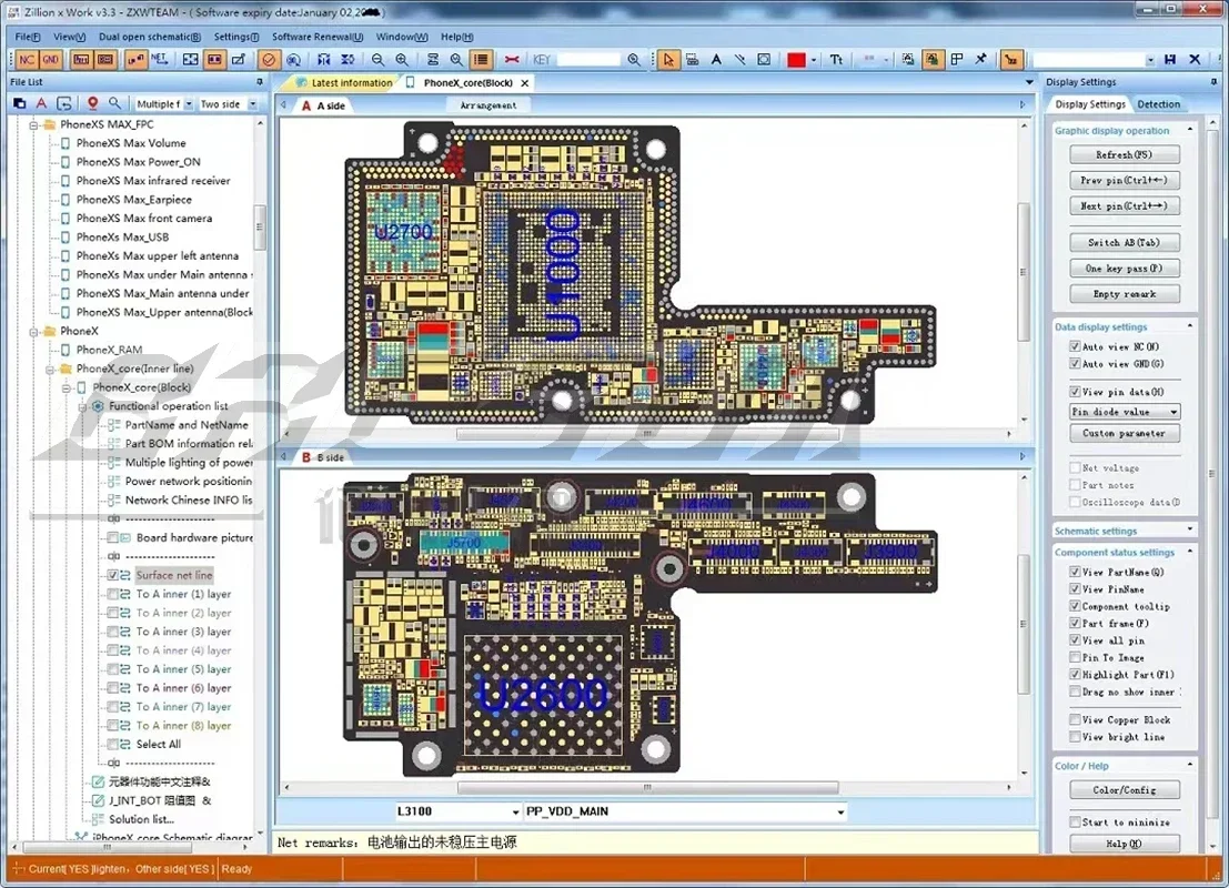 One year ZXW Team Schematics Zillion X Work Circuit Diagram for iPhone iPad Samsung Mobile phone logic board Circuit Diagram