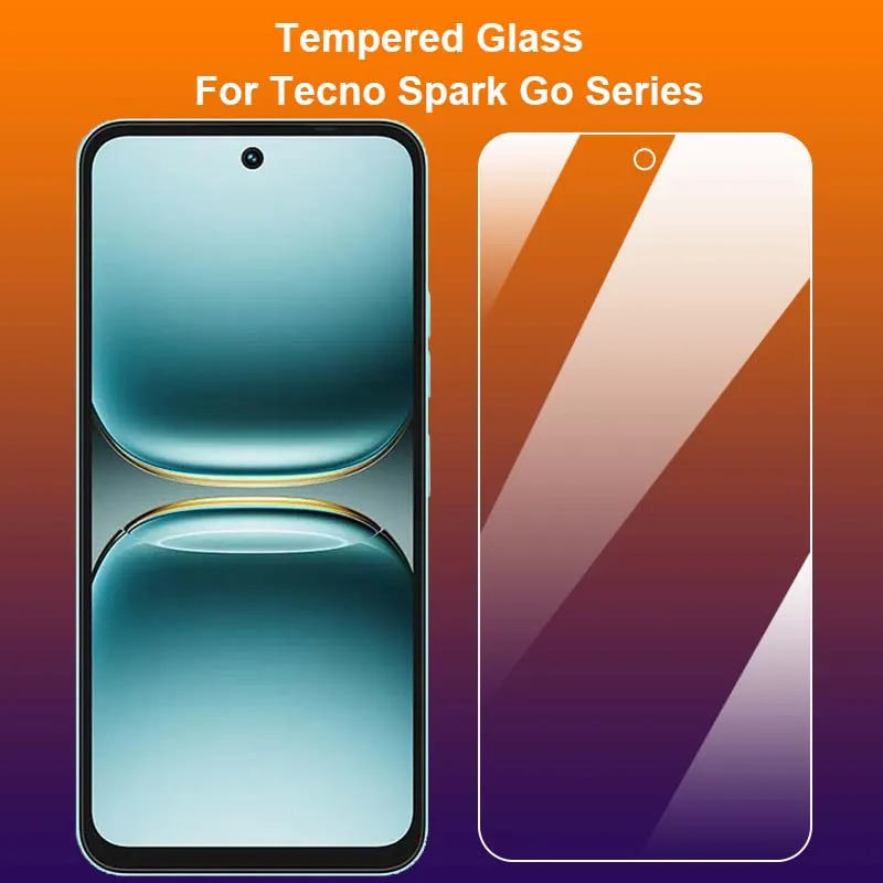 For TECNO Spark Go 2 1 1S 2023 2020 2022 2024 Tempered Glass 9H 2.5D Screen Protector Protection Film