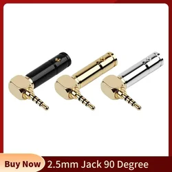 Audio Plug 2.5 mm Connector 3/32 Jack 2.5mm Earphone Jack 4 Pole 90 Degree Bend Consumer Electronics Speaker Terminal Gold Jacks