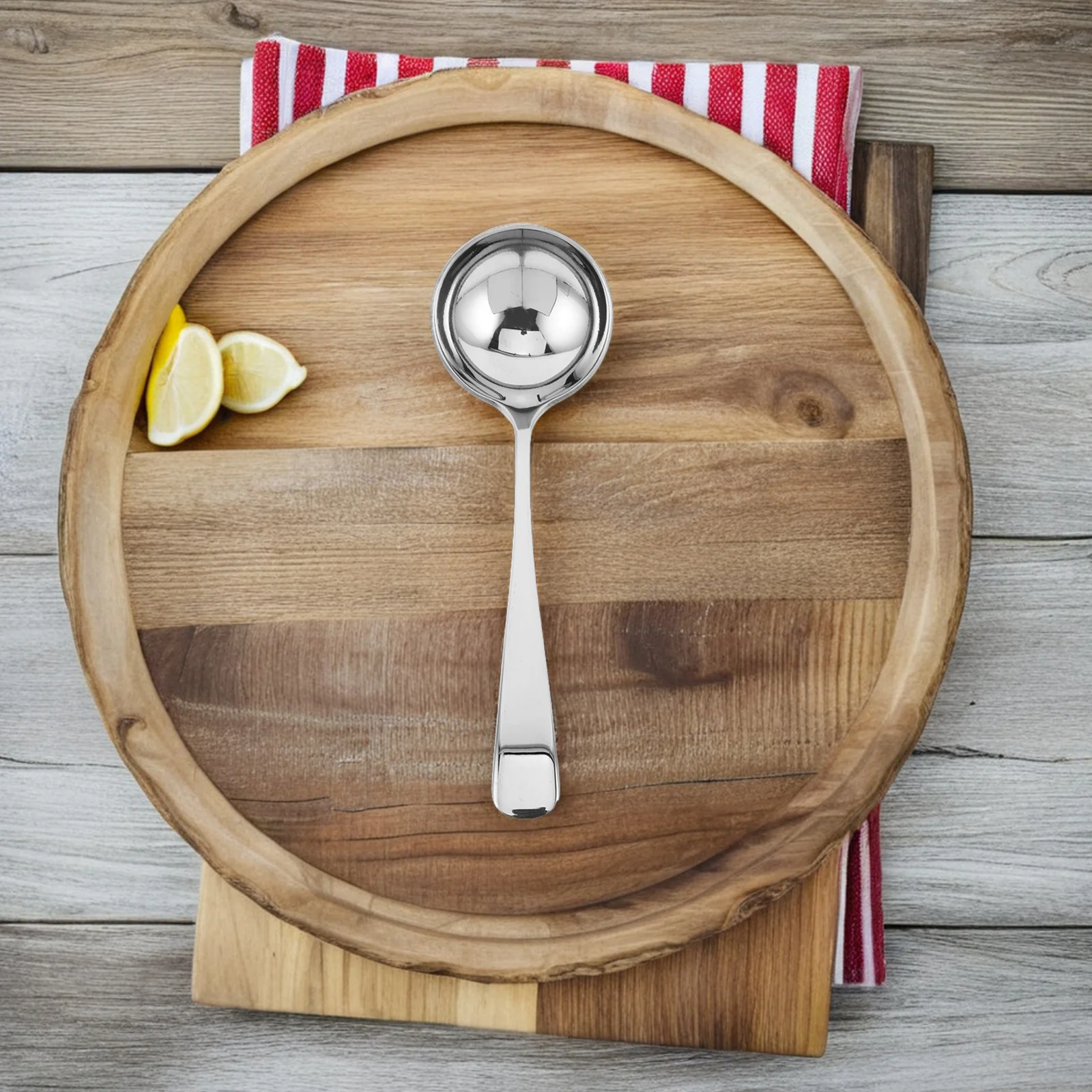 

Heat Resistant Stainless Steel Soup Ladle Seamless One Piece Construction for Soup Stew Hotpot Serving Home Restaurant Kitchen