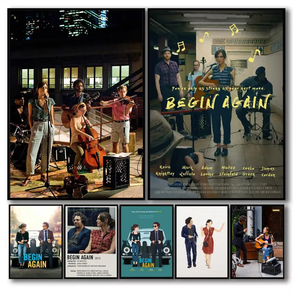 B-begin Again MOIVE LOVE Poster adhesivo arte de pared impresión impermeable hogar sala de estar decoración estética