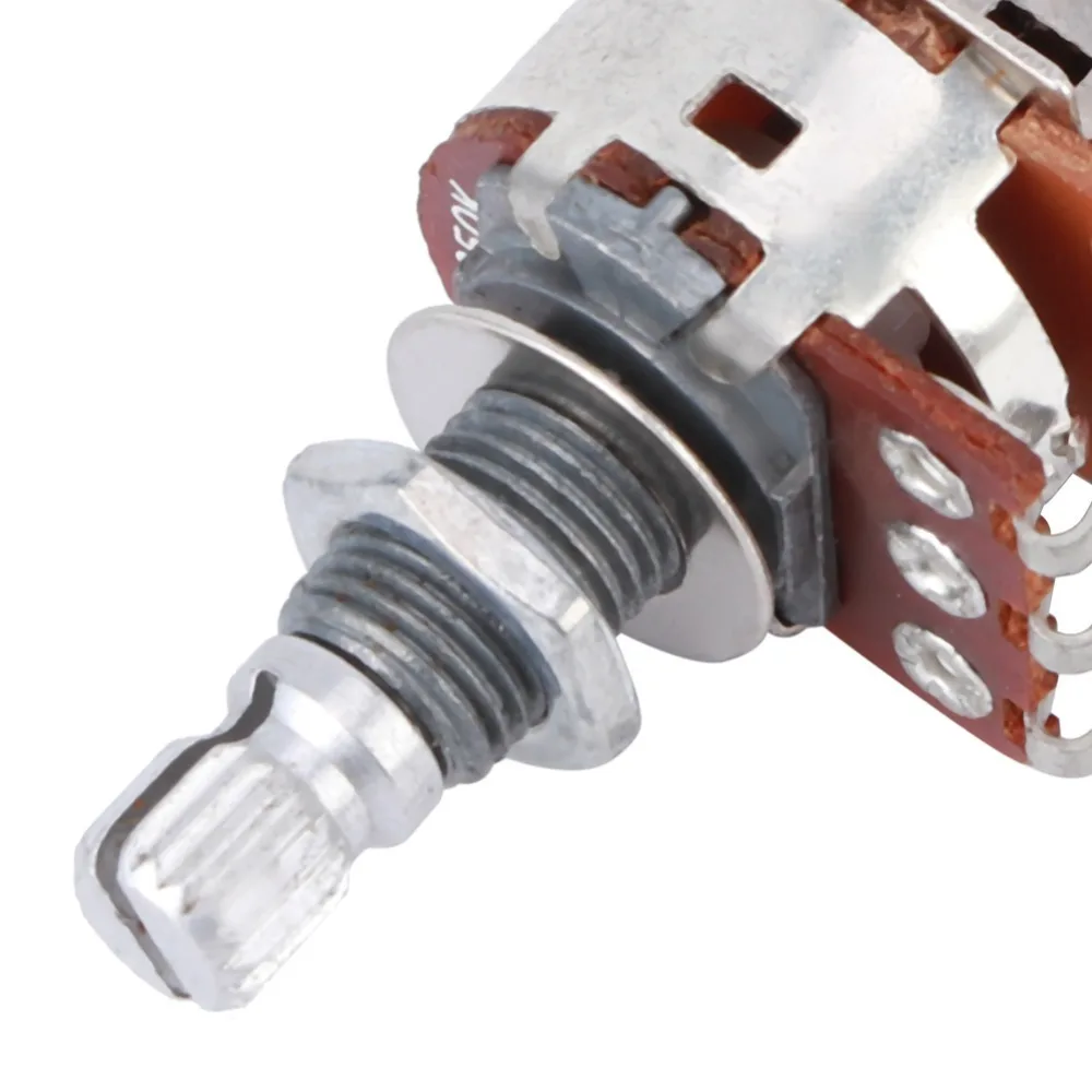 2pcs A500K Value Guitar Potentiometer​ ​Push-Pull Function​ ​18mm Shaft Length ​Tone Potentiometer​ ​Long Copper Split Shaft​