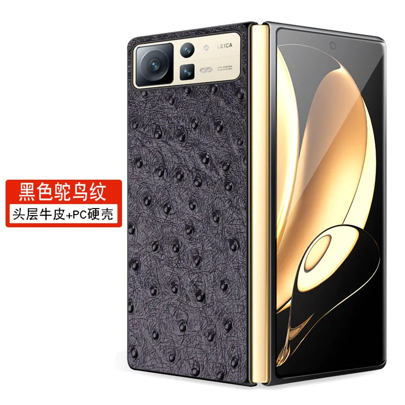 Luxury Genuine Leather Wallet Business Phone Case For Xiaomi Mix Fold2 Fold 2 Cover Credit Card Money Slot Cover Holster Cases