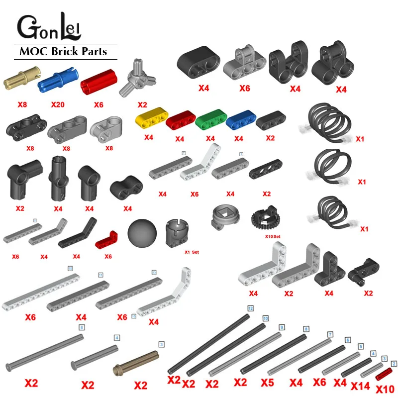 Technical Bricks Beams Wheels Tyres Axles Pinks Bush Parts NXT Cable Connectors fit for Robot EV3 45544 Core Set AIDS 9898 Toys