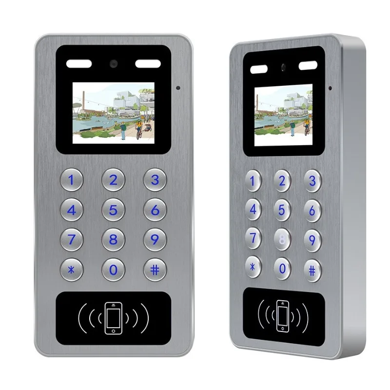 Video intercom QR code access control machine mobile phone remote Bluetooth password swipe card community park