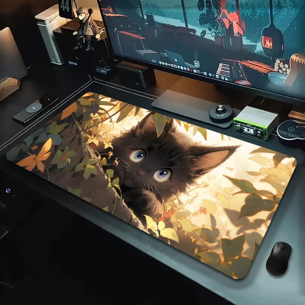 

Cute Cat Mousepad Keyboard Mat Pads Gaming Desk Protector Laptops Large Cartoon Deskmat Mats Cute
