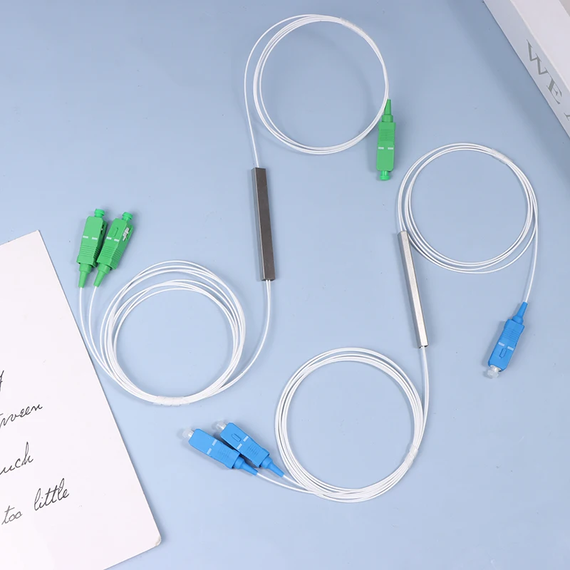 Glasvezel Plc Splitter 1X2 Sc/Apc Sc/Upc Mini Blockless 1*2 Sc Apc/Upc Connector Fiber Splitter Ftth Single Mode