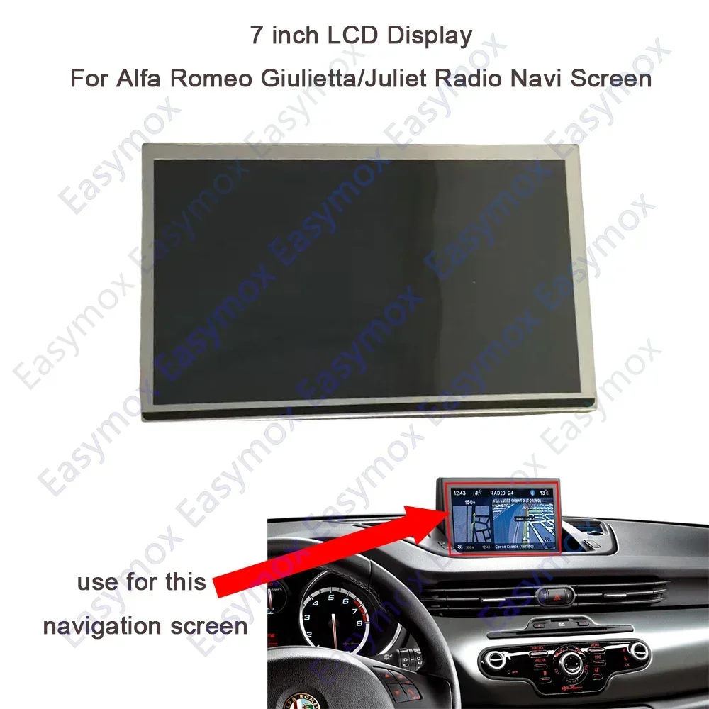 

TX18D30VM2FAA/B LCD Display For 2010-2014 Alfa Romeo Giulietta Juliet Radio Navigation 2010 2011 2012 2013 2014 7"