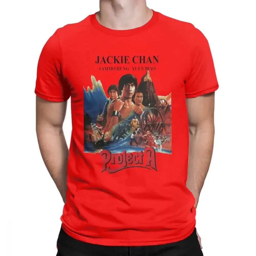 Project A Jackie Chan T-Shirt Men Movie Chinese Dragon China Kung