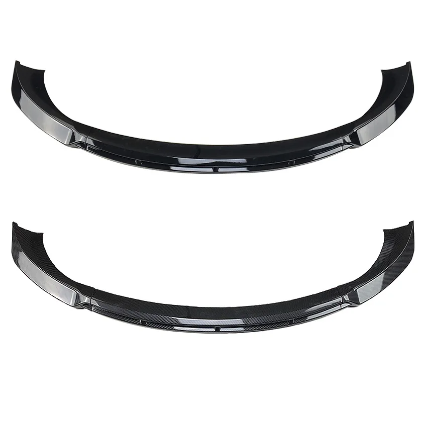 Single Piece Front Bumper Lip Splitter For Tesla Model 3 Gen1 2017-2023 Piano Black Front Lower Spoiler EV Exterior Mod Kit