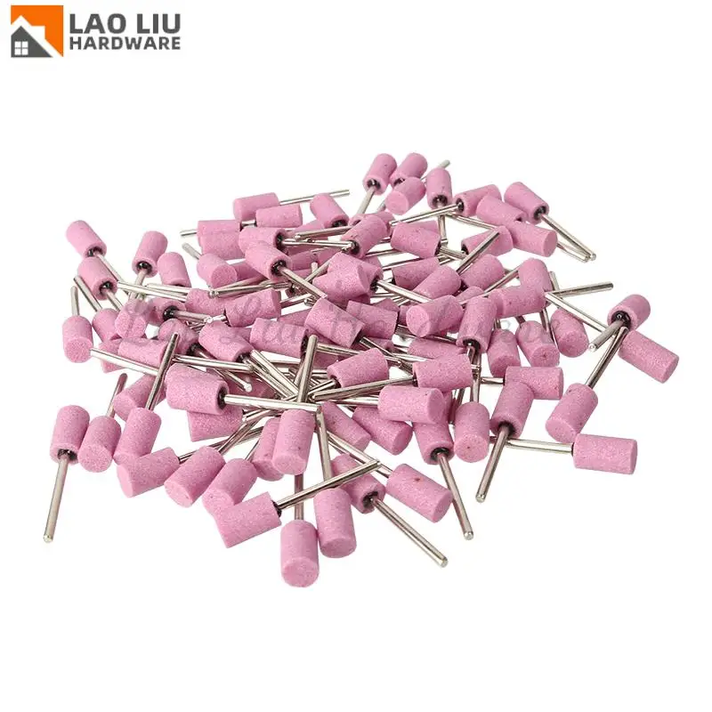 100Pcs Set Mata Gerinda Terpasang 10mm, Mata Bor Penggosok Abrasif untuk Dremel, Gerinda, Bor, Aksesoris Perkakas Listrik