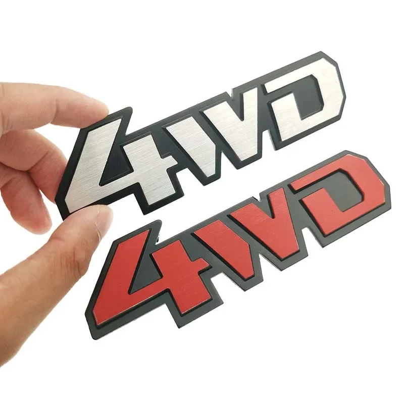 3D Auto Car Styling Chrome Metal Sticker 4WD Emblem Badge Rear Decal Logo for Toyota Impreza Subaru Honda 4X4 Off Road SUV 4WD - view 3