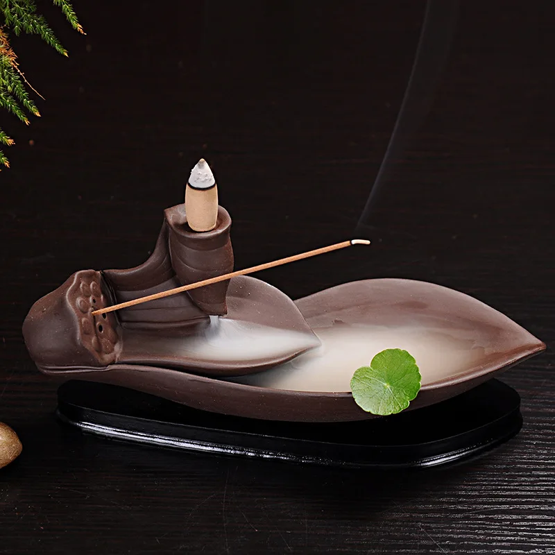 Incense Home Furnishing Multi-functional Ceramic Backflow Personality Ashtray Stick Holder