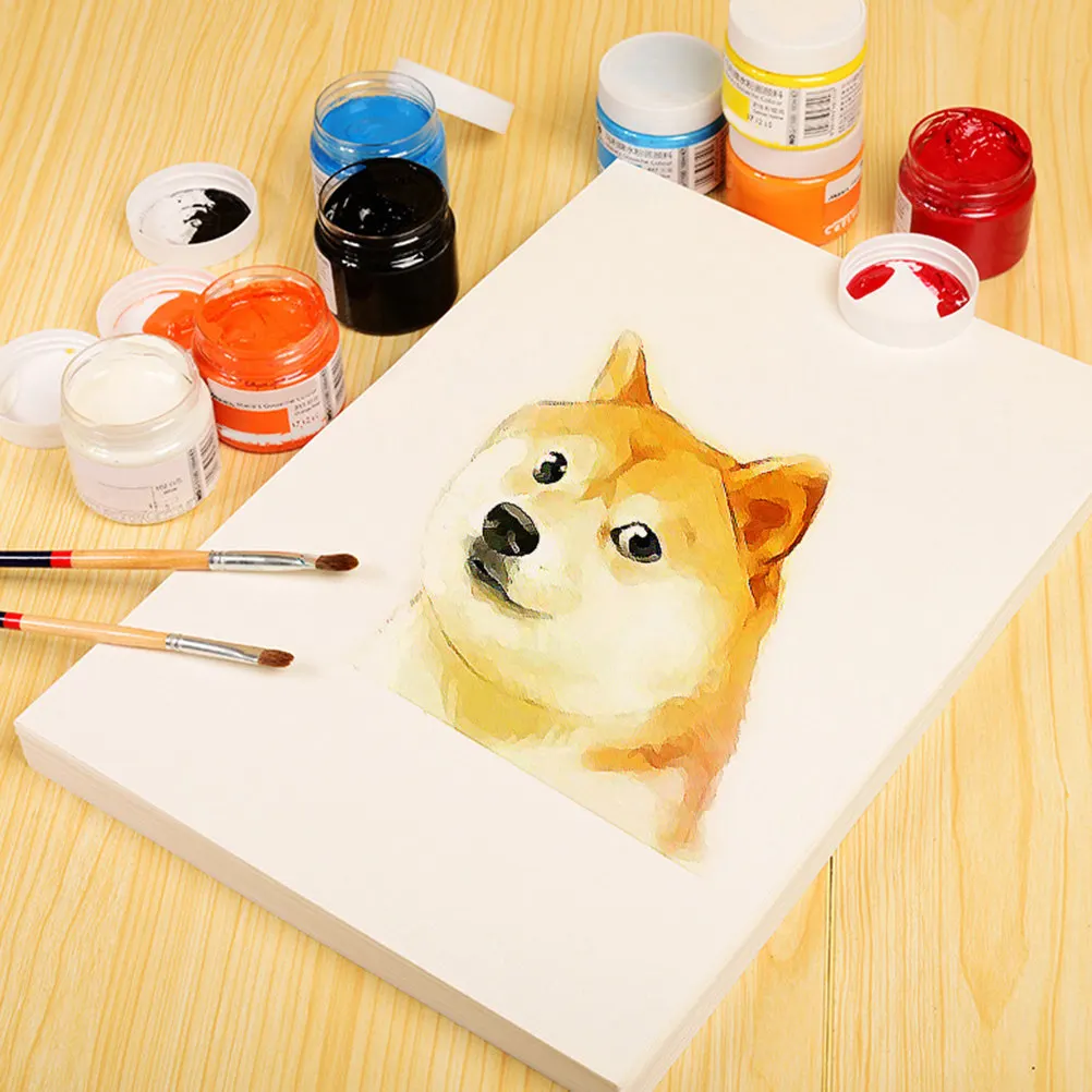 40Sheets Drawing Paper Sketching Paper Smooth Surface Slightly Yellow Recycled Eye Protection for Pencil Ink Charcoal