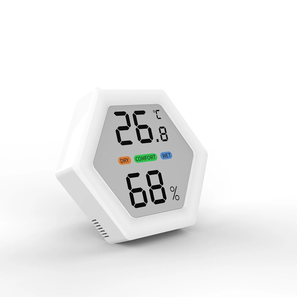 Layar LCD ABS Digital Mini Indoor Outdoor Hygrometer Monitor Sensor Termometer Kelembaban