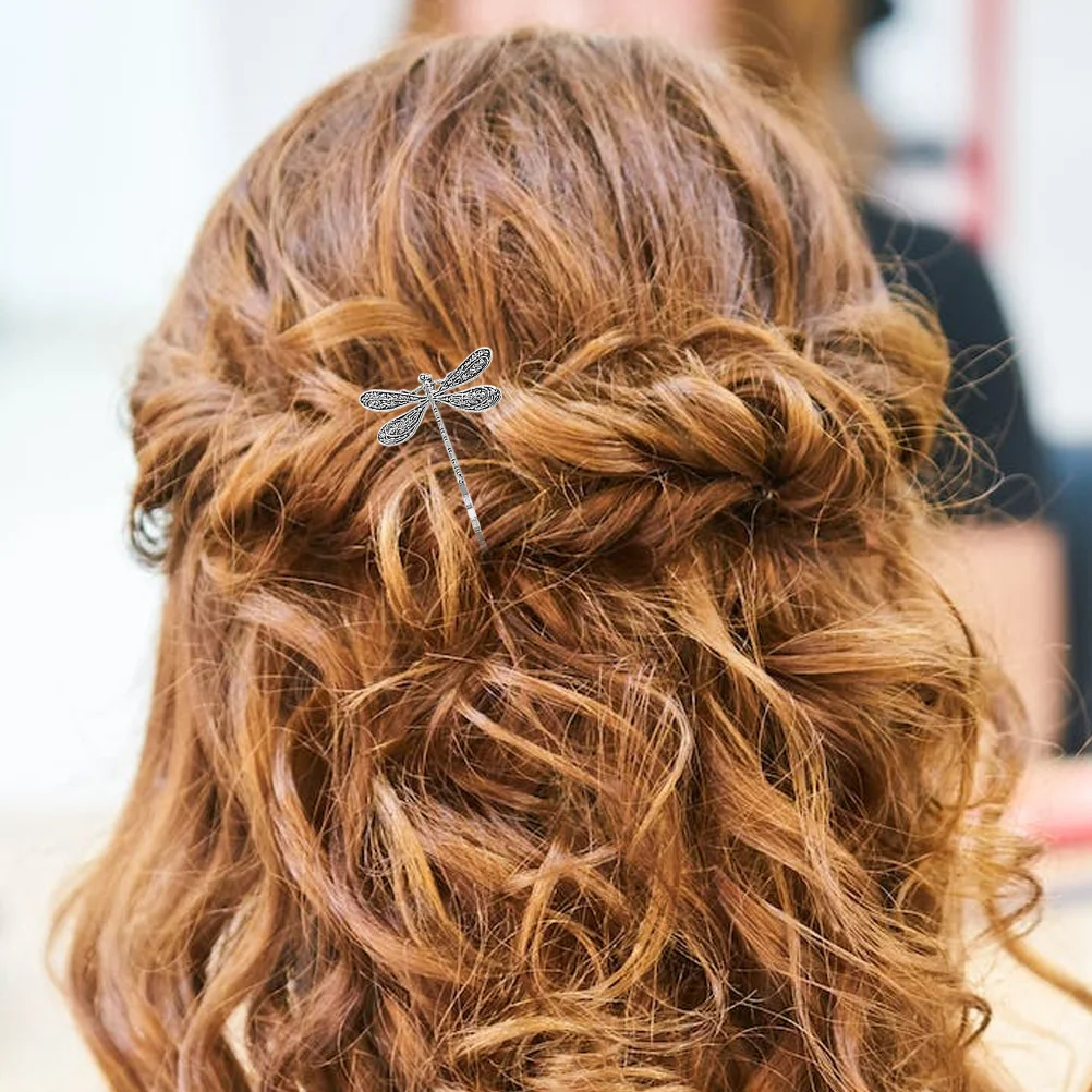 

6 шт., винтажные заколки для волос в виде стрекозы, металлические аксессуары для женщин и девочек, стильные боковые заколки с челкой, повседневная одежда для свадебной вечеринки