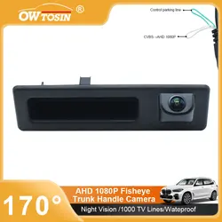 170° AHD 1080P Trunk Handle Vehicle Rear View Car Camera For BMW X1 X3 X4 X5 F30 F31 F34 F07 F10 F11 F25 F26 E84 Android Monitor