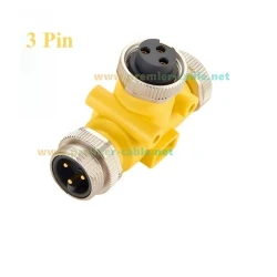IP67 Mini-Fast 7/8"-16UNF T-Verteiler Mini-Change 6-poliger Stecker auf Buchse Industrieller Rundsteckverbinder für DeviceNet Profibus – Detail 2
