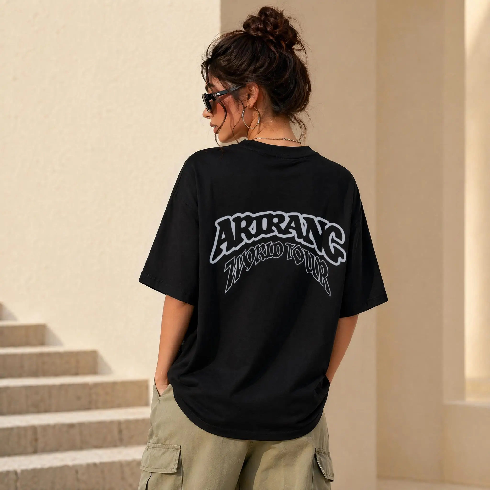 2026 New BT21 Jimin Arirang Unisex T-shirt Men Women Summer 100 Cotton Shirt Fashion High Quality Short Sleeved Top Streetwearv view 2
