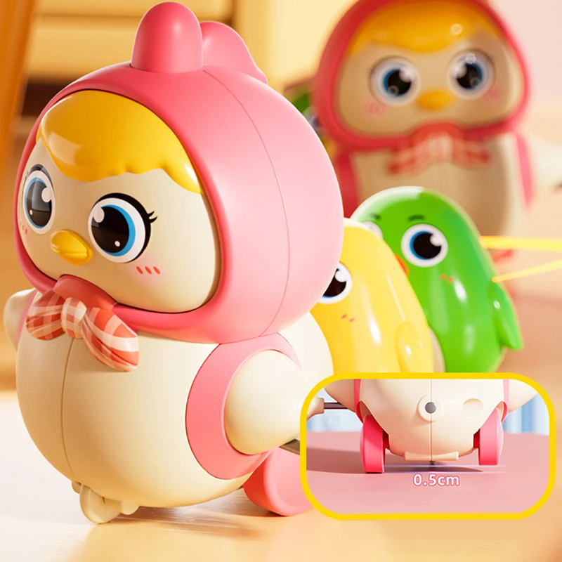 【BS】Juguetes para gatear para bebés, juguetes musicales para caminar con forma de pollo, juguete interactivo para gatear de aprendizaje temprano, juguete con luz nocturna para niños y niñas