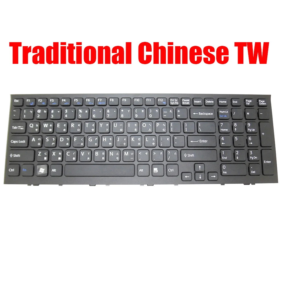 

TW Keyboard For SONY VPC-EH VPCEH VPCEH18FW VPCEH28FW VPCEH38FW 9Z.N5CSQ.202 148970821 AEHK1800110 Traditional Chinese