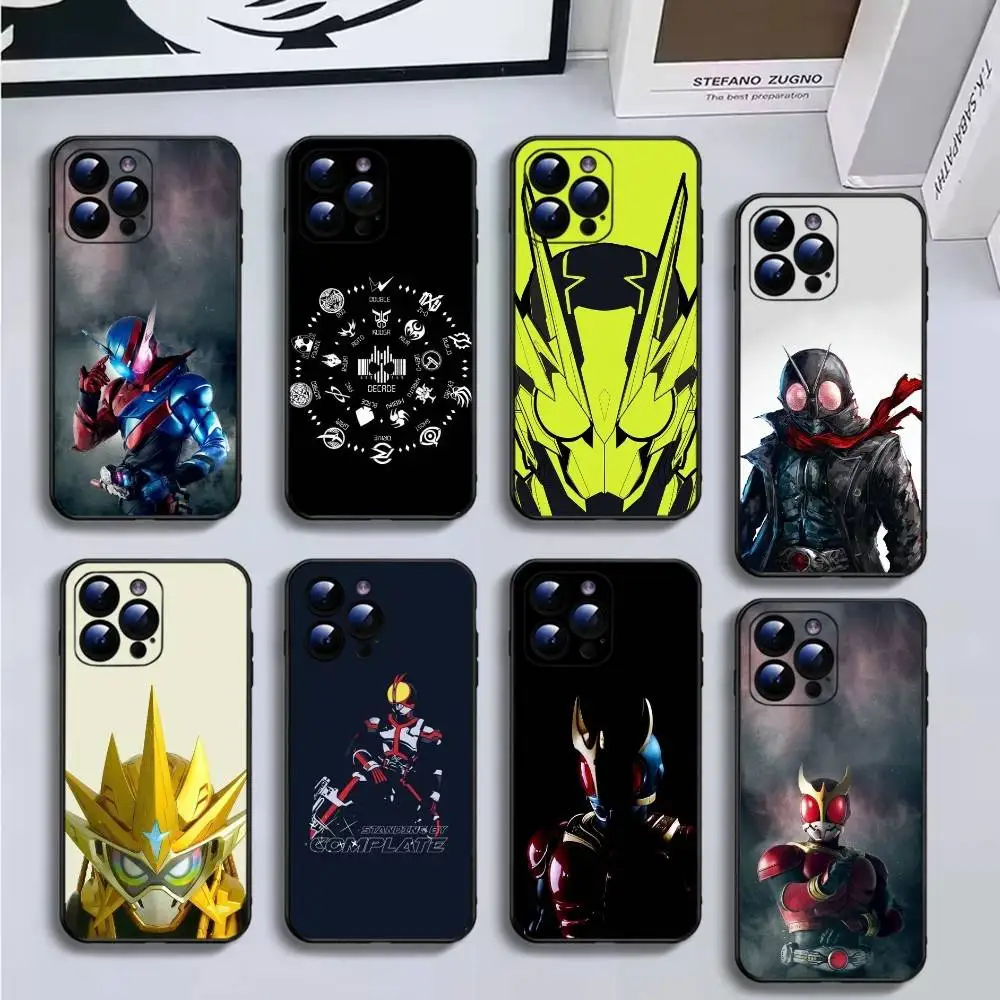 

Masked Rider Kamen Rider Phone Case For iPhone16,15,14,13,12,11 Plus,Pro Max,XS,X,XR,SE,Mini,8,7,Soft Black Cover