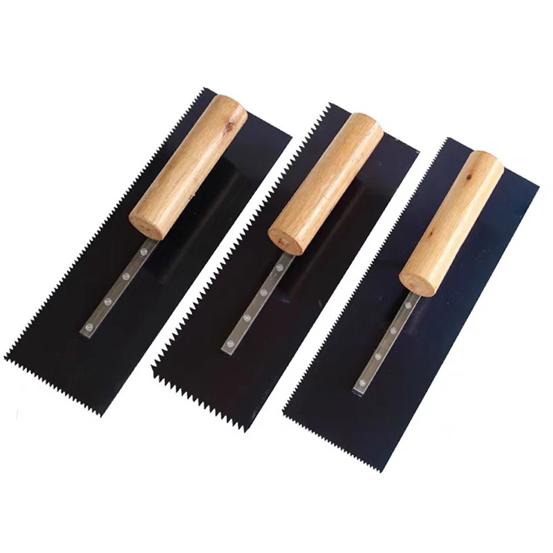 

Epoxy Floor Paint Trowel Construction Tool Serrated Trowel Blue Steel Self Leveling Cement Tool Scraping Teeth and Applying Glue