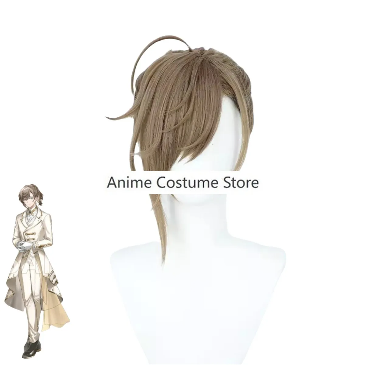 اليوتيوب الافتراضي Kanakana Saegusa Akina Knn زي تنكري ، زي أبيض ، بدلة كرنفال للرجال والنساء ، باروكة الذكرى السادسة