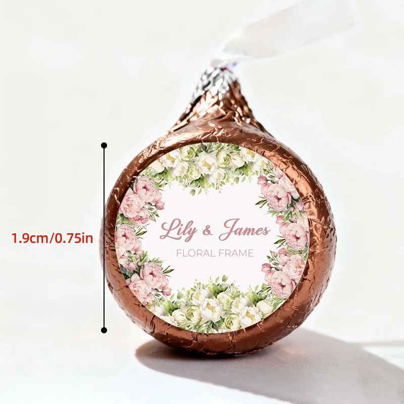 Custom Photo Chocolates Round Stickers, Personalized Labels for Candy Wrappers, Wedding Party Decor Craft Supplies