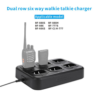 Baofeng UV-888S Six Way Charger Multi Unit Walkie Talkie Charger Desktop For BF-888S BF-888H BF-88E BF-777S BF-666S BF-C1 H-777