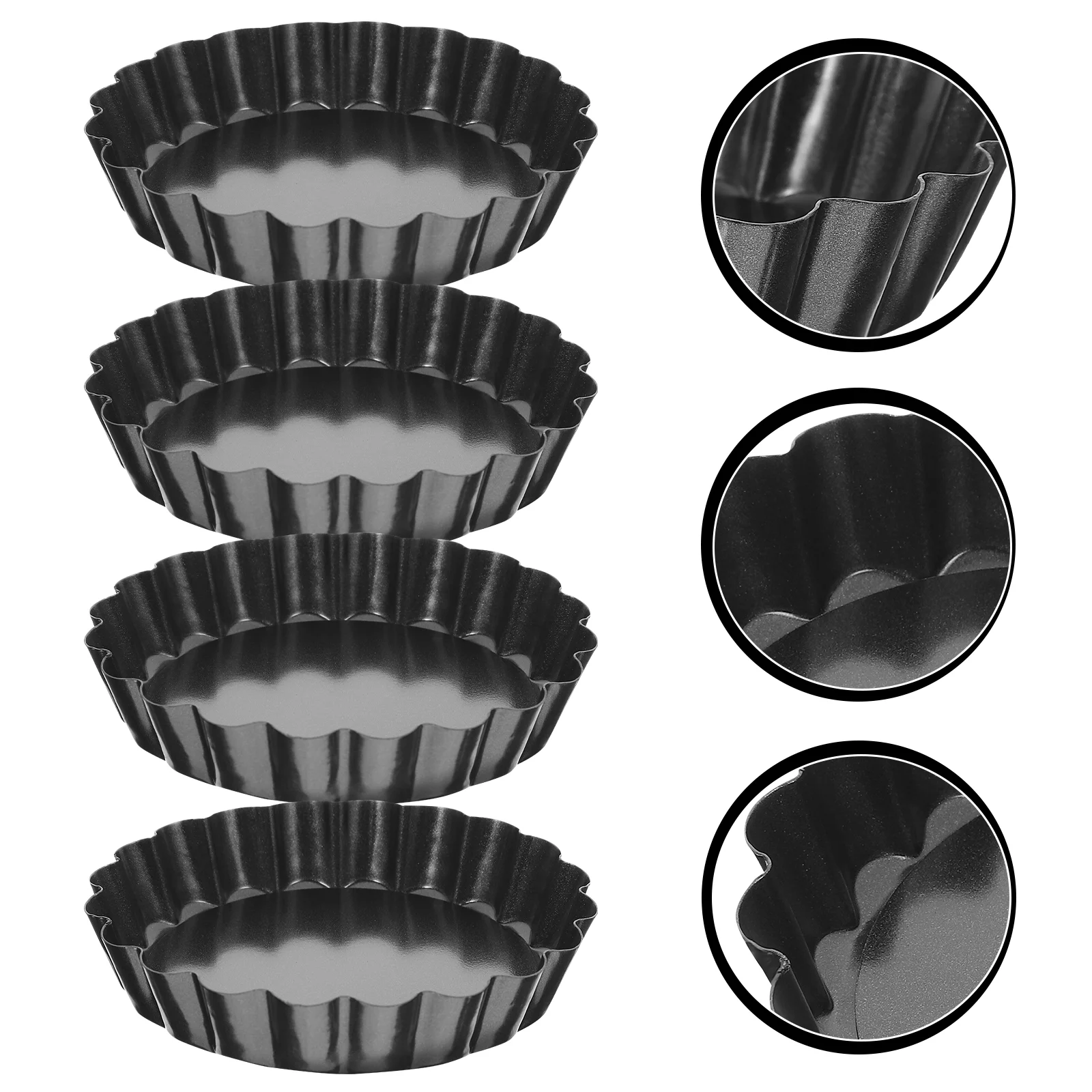 

Egg Tart Tray Pans with Removable Bottoms Pie for Baking Mini Cake Accessories Dish