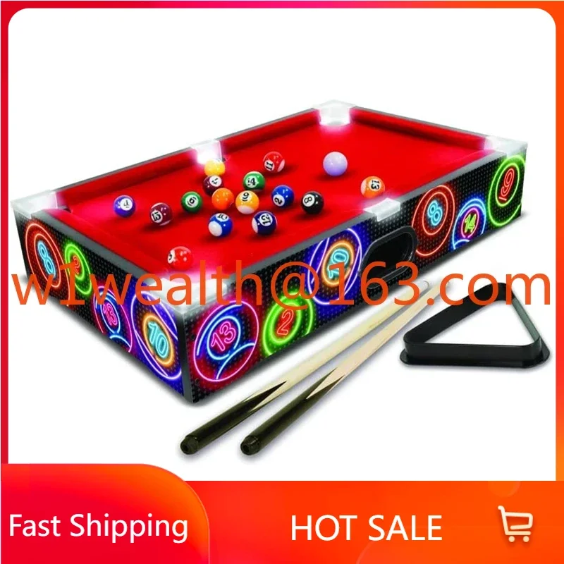 

With LED light High quality mini billiard puzzle game set