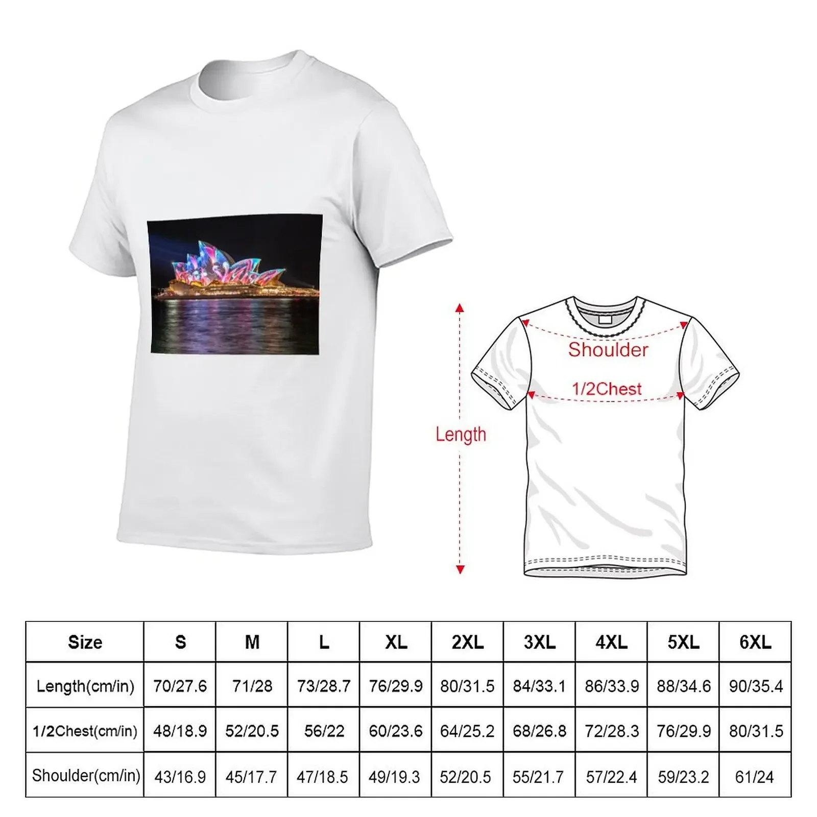 Sydney Opera House during Vivid Sydney 2017 T-Shirt man t shirt oversize t-shirts man plain t shirts men