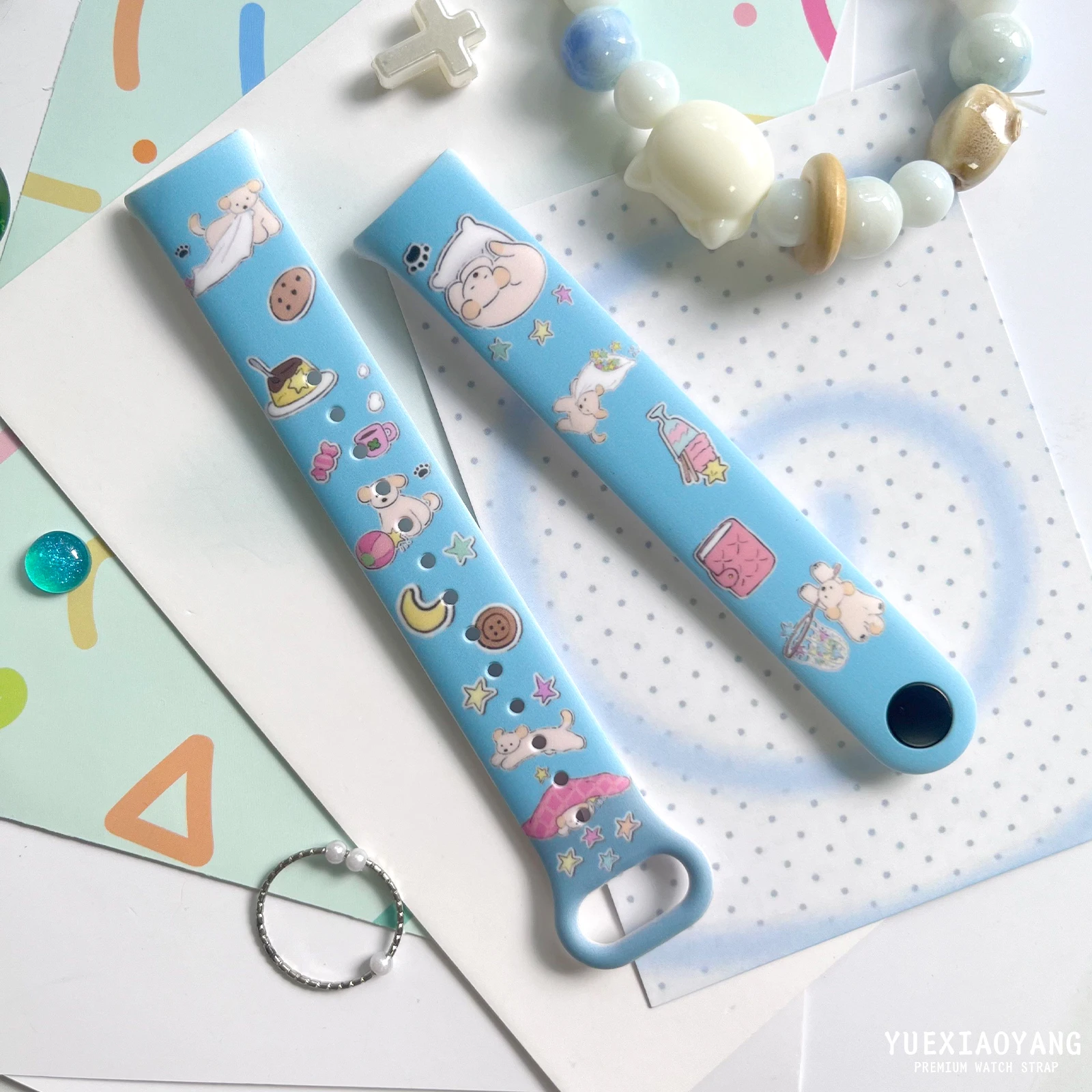 

Ремешок для часов MINISO с принтом для Xiaomi Mi Band 10 9 8, сменный браслет для Mi Band 10 9 8, аксессуары для умных часов