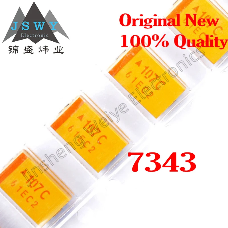 

1~20PCS 100uF 16V Tantalum Capacitor Engraved 107C 7343 D-Type TAJD107K016RNJ Brand new and good quality