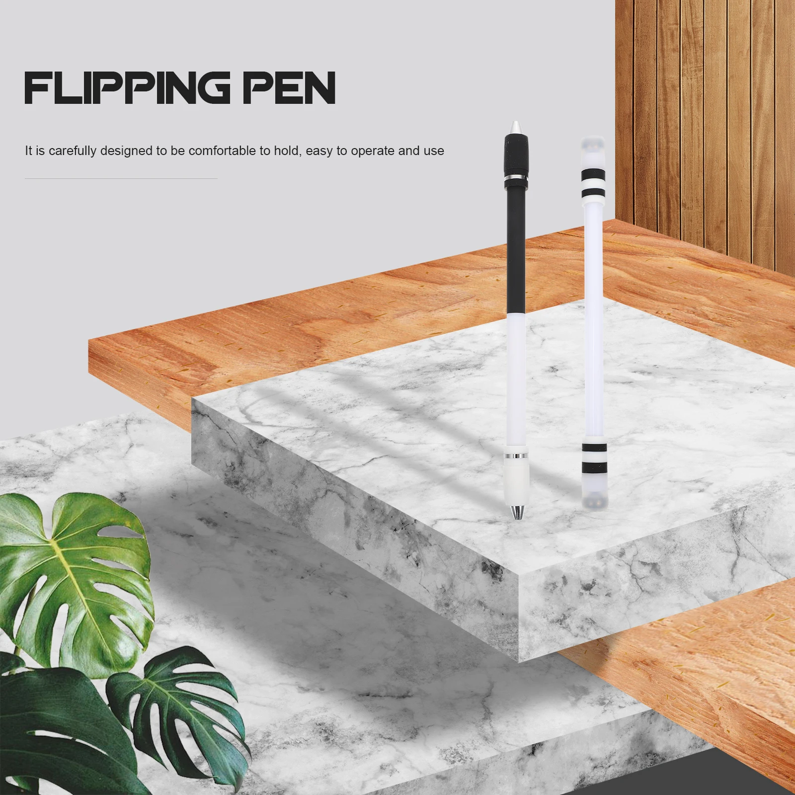 2 Pcs Pen for Turning Student Interesting Flipping Silicone Spinningg Rotary