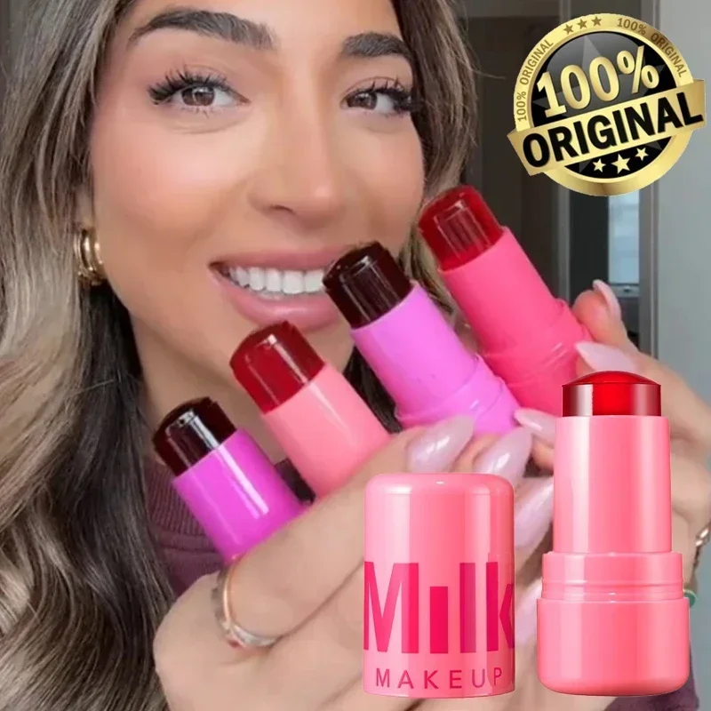 Jello Blush Stick Melk Make-Up 2 In 1 Lip Wang Blush Stick Lippenbalsem Light Up Lift Tone Roze Perzik Blush Make-Up Voor Meisjes Make-Up