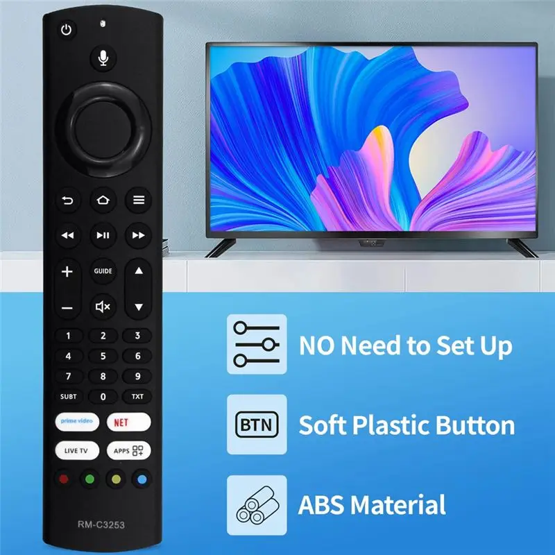 A33T Replacement Voice Remote Control RM-C3253 for JVC Fire TV LT-49CF890 LT-55CF890