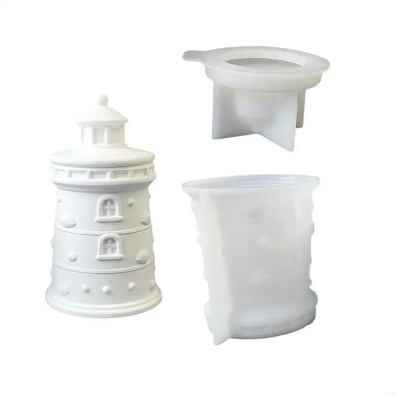 Detailed Silicone Lighthouse Holder Mould For Craft Enthusiasts