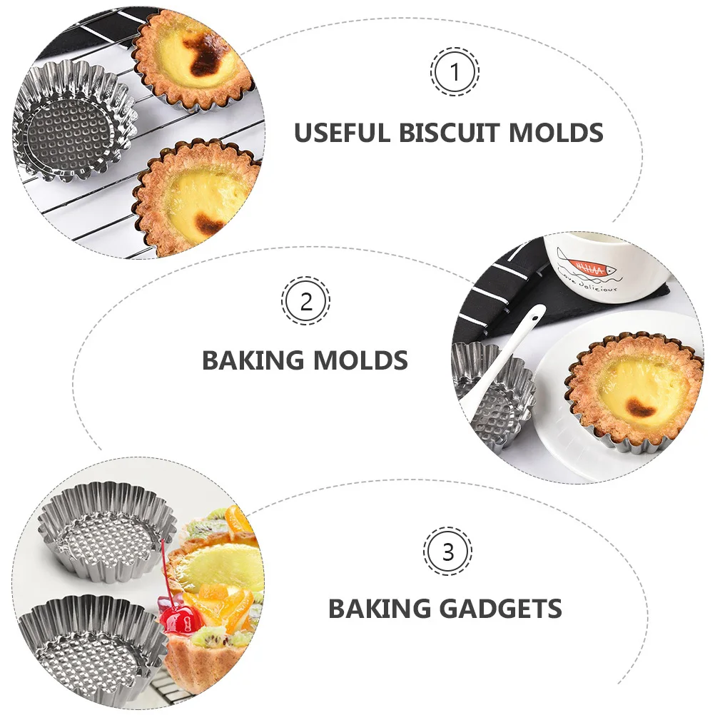 

20Pcs Scratch-Resistant Baking Molds DIY Cake Tools for Muffins Cupcakes Pies Biscuit Molds Baking Gadgets
