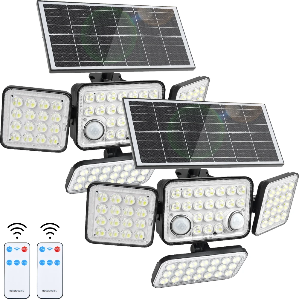 2Pcs 234LED Solar Wand Licht IP65 Wasserdicht Motion Sensor Flutlicht Außen Split Sicherheit Beleuchtung Lampe für Terrasse Hof garage