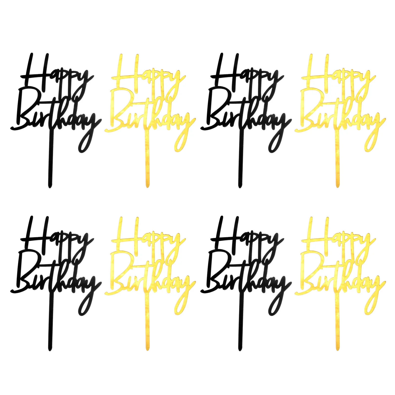 

20 Pcs Cake Decoration Birthday Picks Dessert Toppers High Quality Acrylic Safe Party Cupcakes Ice Cream Cheese