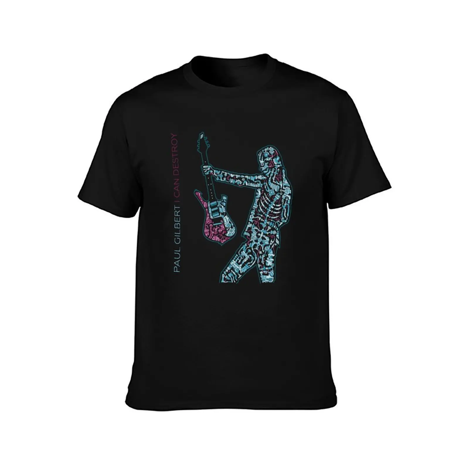 Paul Gilbert guitar T-Shirt Big and Tall Solid Color T-Shirt