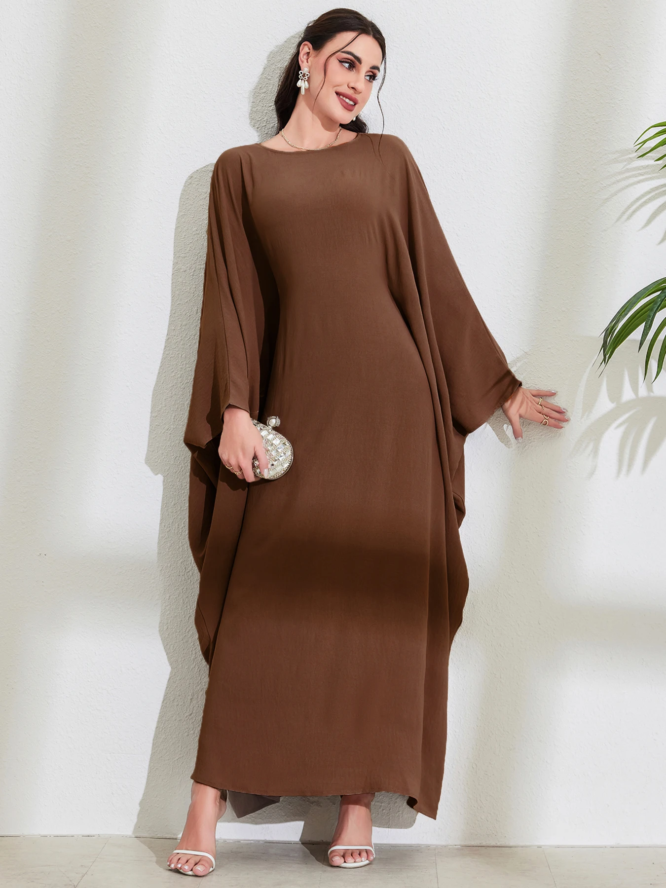 Modest Dress Solid Color Belted Dresses Muslim Women Dubai Prayer Abaya Eid Ramadan Islam Clothing Turkey Arabic Robes 2024 New